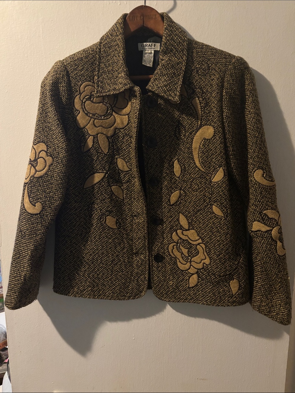 🔴 Vintage Graff By UM Company Floral Tapestry Jacket Size S